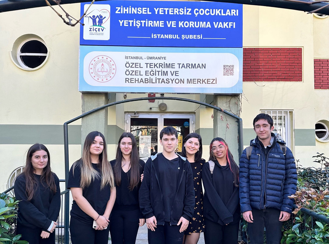 9th and 10th Grade Volunteer CIP Students visited the Foundation for the Raising and Protection of Mentally Disabled Children (ZİÇEV Istanbul) on Friday, January 5th.